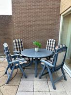 Hartman tuinset - 4 stoelen + tafel, Tuin en Terras, Tuinsets en Loungesets, Ophalen, 4 zitplaatsen, Kunststof, Gebruikt
