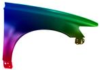 Spatbord rechts Voor Volvo S40/V50 (MS/MW) 2003-2007 Gespote