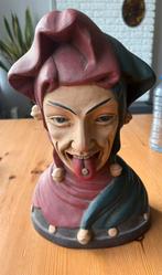 Antieke houten gaper – handgesneden en beschilderd, Verzamelen, Ophalen of Verzenden, Zo goed als nieuw, Dier