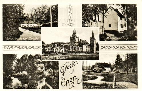 Groeten uit Epen [Z.L.] - 5 afb o.a. Wingberger Molen - 1957, Verzamelen, Ansichtkaarten | Nederland, Gelopen, Overijssel, 1940 tot 1960