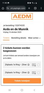 Acda en de Munnik 10 oktober, Tickets en Kaartjes, Twee personen, Oktober