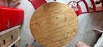 Ronde tafel douglas grenen 130 x 78 plus twee stoelen, Huis en Inrichting, Ophalen, Gebruikt, Rond, Vier personen