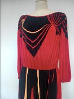 Vintage jurk met mooi dessin, Maat 38/40 (M), Ophalen of Verzenden, Virginie Paris, Gedragen