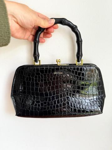 Jil Sander Goji Mini, Croc-Print Top-Handle Bag, Kalfsleer beschikbaar voor biedingen
