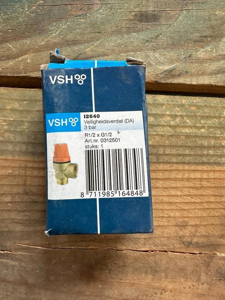 2x veiligheidsventiel 3bar Flamco VSH 1/2x1/2, Doe-het-zelf en Verbouw, Verwarming en Radiatoren, Nieuw, Cv-ketel of Combi-ketel