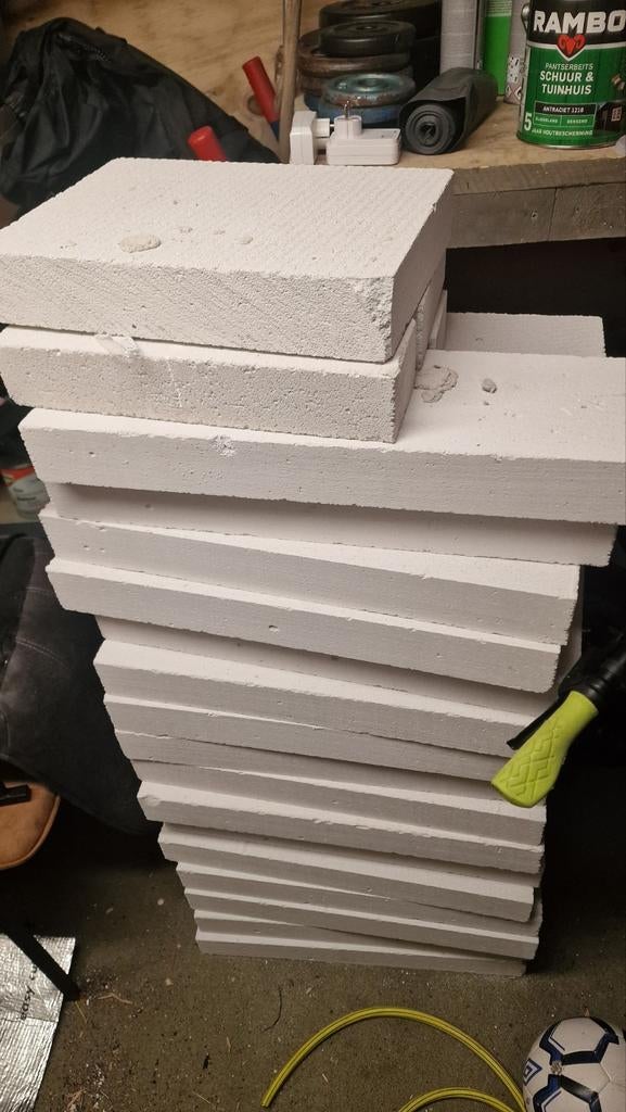 Cellenbeton lijm blokken 7 stuks, Doe-het-zelf en Verbouw, Metselstenen, Ophalen, Nieuw, Bakstenen