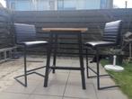 Ikea bartafel met ev. 2 industriële barkrukken, Huis en Inrichting, 2 krukken, Ophalen, Gebruikt, 60 tot 90 cm