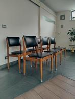 Set van 6 vintage stoelen, Huis en Inrichting, Stoelen, Ophalen, Gebruikt, Zwart, Vijf, Zes of meer stoelen