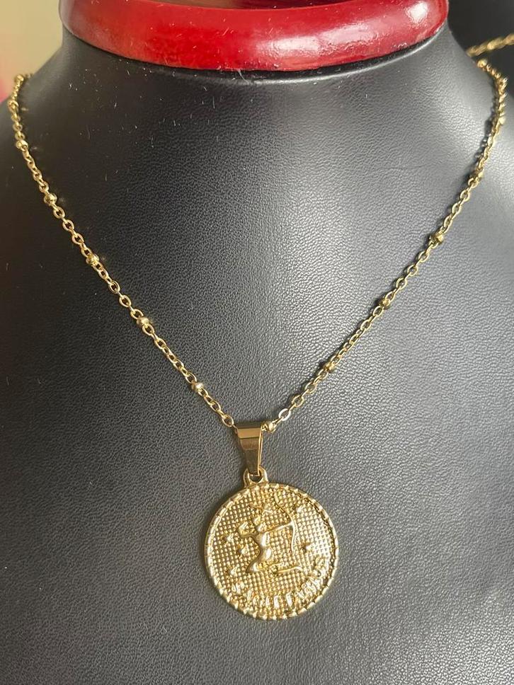 Prachtige ketting en sterrenbeeld hanger;sagittarius,18k rvs, Sieraden, Tassen en Uiterlijk, Kettingen, Nieuw, Verzenden