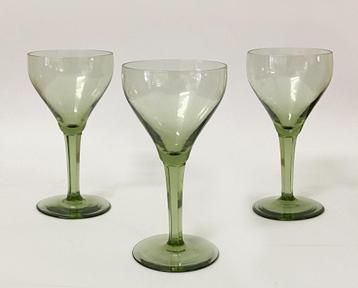 3 kristallen Art deco glazen beschikbaar voor biedingen