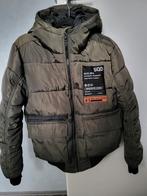 Jongensjas winterjas jack groen capuchon maat 158 164  zgan, Coolcat, Ophalen of Verzenden, Zo goed als nieuw, Jongen