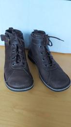 Originele dames Kickers, bruin leer, veters en riempje, Ophalen of Verzenden, Zo goed als nieuw, Bruin, Sneakers of Gympen