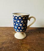 Bunzlau mokje pauwenoog, Keramiek, Overige typen, Ophalen of Verzenden, Zo goed als nieuw