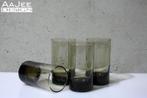 4 X Vintage shotglaasjes - Rookglas - Luminarc France - Fume, Ophalen of Verzenden, Zo goed als nieuw, Borrel- of Shotglas