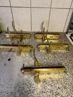 Deurbeslag goud 5x, Doe-het-zelf en Verbouw, Hang- en Sluitwerk, Ophalen, Gebruikt, Koper of Messing, Klink of Kruk