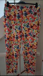 Prachtige fleurige stretchstof broek, Ophalen of Verzenden, Nieuw, Maat 46/48 (XL) of groter