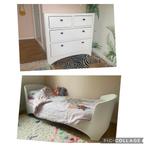 Leander Classic meegroeibed en commode, Ophalen, Gebruikt, 70 tot 85 cm, Matras