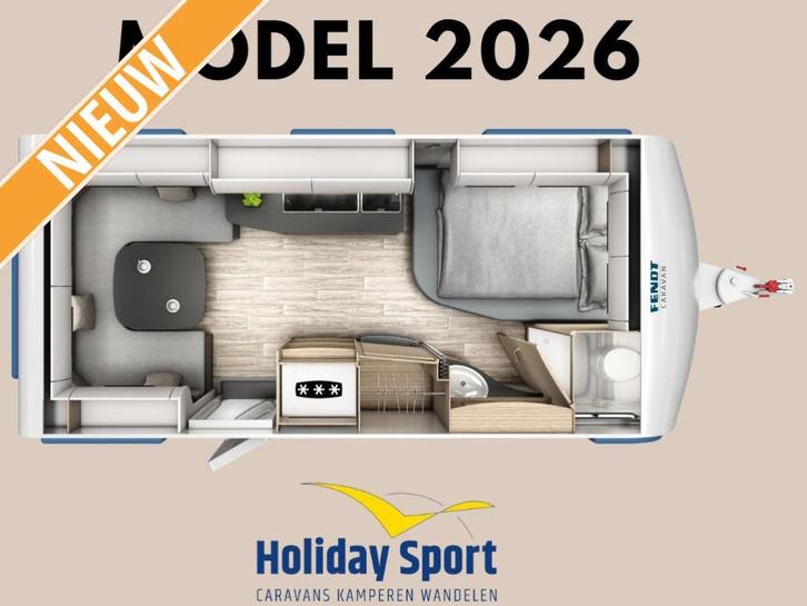 Fendt Apero 495 SFB Modeljaar 2026, Caravans en Kamperen, Caravans, Bedrijf, tot en met 4, 1250 - 1500 kg, Rondzit, Fendt, Vast bed