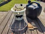 Petroleum stel met jerrycan petroleum Beccon 2 pits, Ophalen of Verzenden