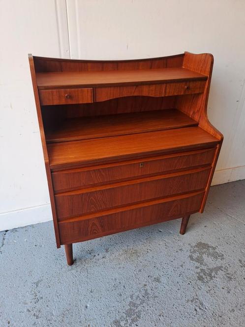 Vintage midcentury secretaire Deens design, Huis en Inrichting, Kasten | Secretaires, Gebruikt, Ophalen