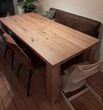 Massief teakhouten eettafel, Ophalen, Gebruikt, 200 cm of meer, 50 tot 100 cm