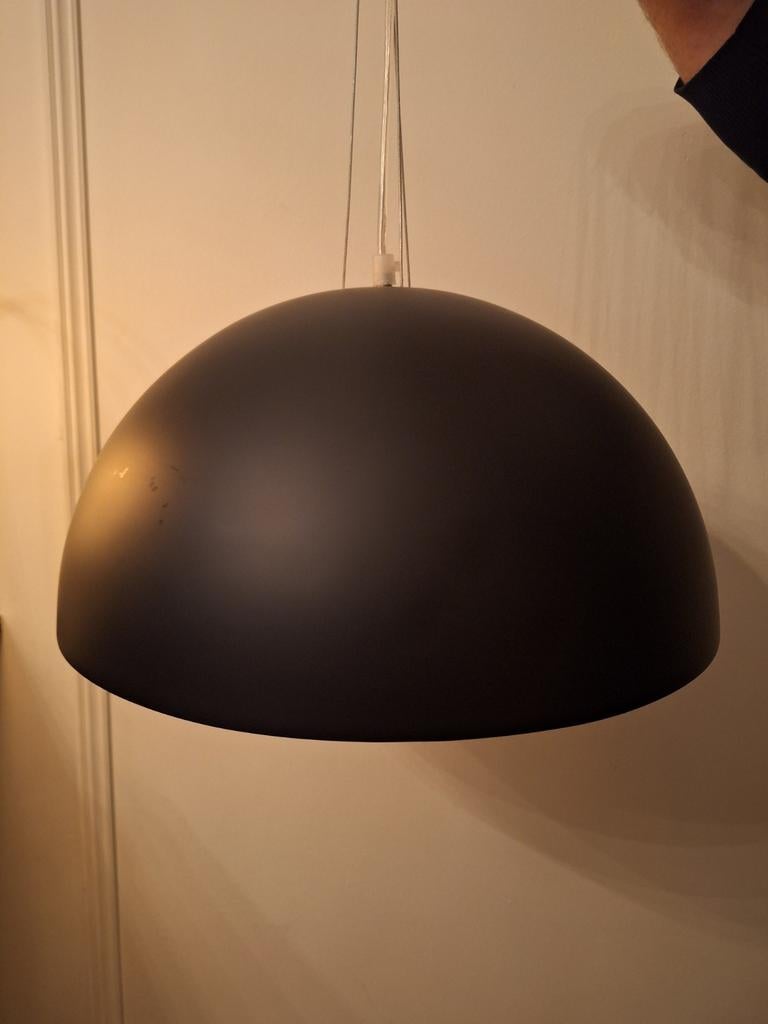Mat Zwarte Skygarden Look-a-like Hanglamp - 38cm, Kunststof, Ophalen of Verzenden, Zo goed als nieuw, Modern