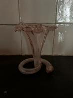 Vintage Glazen Vaasje in Bloemvorm – Handgeblazen (roze), Overige kleuren, Ophalen of Verzenden, Minder dan 50 cm, Glas