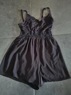 Nieuwe jumpsuit playsuit maat 152-158 zwart borduurpatroon, Meisje, Nieuw, Ophalen of Verzenden, Jurk of Rok