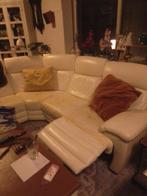 Lederen hoekbank met lounge delen - 240x240 cm, Gebruikt, 100 tot 125 cm, Hoekbank, Leer