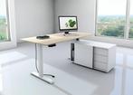 Zit sta bureau Move-1 160x80cm naturel essen + archiefkast, Verzenden, Elektrisch, Aylvalan 5 Bakkeveen, Meubelen-Online.nl