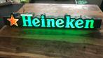 Vintage Heineken lichtbak, Verzamelen, Biermerken, Reclamebord, Plaat of Schild, Heineken, Gebruikt, Ophalen of Verzenden