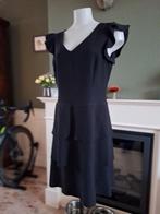 Caroline Biss zwart LBD strook ruches jurk M 38 ruches, Kleding | Dames, Jurken, Maat 38/40 (M), Verzenden, Zwart, Zo goed als nieuw