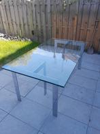 Prachtige glazen eettafel design, Huis en Inrichting, Tafels | Eettafels, Ophalen of Verzenden, Zo goed als nieuw, Rechthoekig