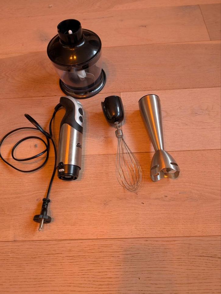Solis Staafmixer Set - In Goede Staat, Witgoed en Apparatuur, Blenders, Gebruikt, Blender, Ophalen of Verzenden
