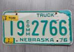 Kentekenplaat 1976 Nebraska USA Nummerplaat Nummerbord, Ophalen of Verzenden, Gebruikt, Auto's