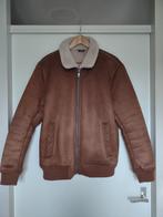 Suède look jas C&A met M met fleece voering, Kleding | Heren, Jassen | Winter, Bruin, Maat 48/50 (M), Gedragen, C&A
