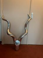 Grote aluminium wanddecoratie hertengewei/longhorn-110cm, Ophalen, Zo goed als nieuw
