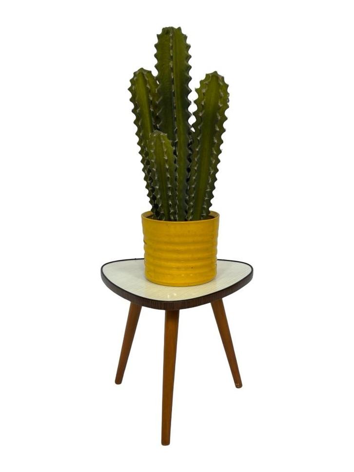 Vintage Plantentafeltje Bijzettafel Driepoot Jaren 60 Design, Huis en Inrichting, Tafels | Bijzettafels, Gebruikt, Rechthoekig