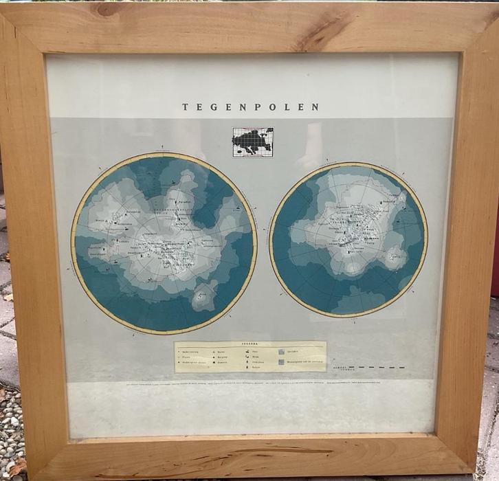 Mooi schilderij 'TEGENPOLEN' met sterk houten lijst !, Huis en Inrichting, Woonaccessoires | Schilderijen, Tekeningen en Foto's
