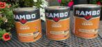 3 nieuwe potten à 0,75 ltr Rambo pantser vernis, Wit, Ophalen of Verzenden, Minder dan 5 liter, Verf