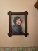 Schilderij Huilend Kind met Houten Lijst, Antiek en Kunst, Kunst | Schilderijen | Klassiek, Ophalen