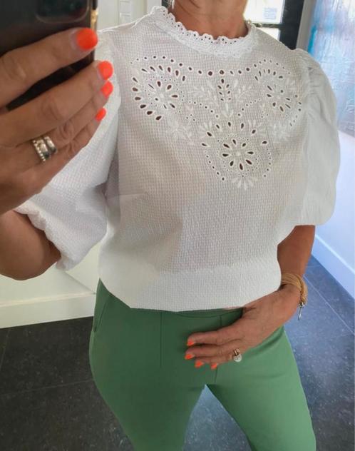 Summum, prachtig katoenen bloesje maat S/M, Kleding | Dames, Blouses en Tunieken, Zo goed als nieuw, Maat 36 (S), Wit, Ophalen of Verzenden