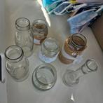 Decoratieve glazen potjes / vaasjes voor bijv bruiloft., Ophalen, Gebruikt, Overige kleuren, Glas