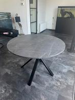 Ronde tafel, zwart marmerpatroon, 105 cm, Huis en Inrichting, Ophalen, 100 tot 150 cm, Rond, Zo goed als nieuw