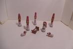oud houten kerstgroepje paddenstoel miniatuur lam schaap pop, Verzenden