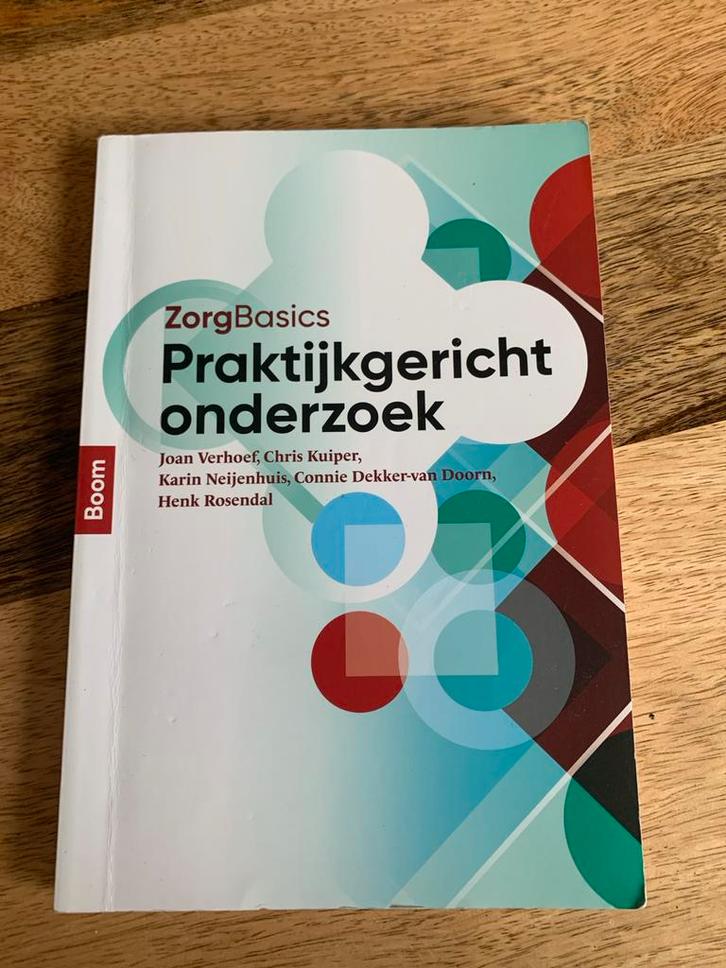Praktijkgericht onderzoek - ZorgBasics, Boeken, Studieboeken en Cursussen, Zo goed als nieuw, HBO, Gamma, Ophalen of Verzenden