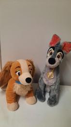 Mooie Disney Lady en de Vagebond knuffel met lichtje, Ophalen of Verzenden, Overige figuren, Gebruikt, Knuffel