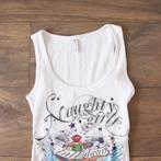 Super Leuke Fishbone Top (XS) - 43 € 10,-, Kleding | Dames, Fishbone, Wit, Ophalen of Verzenden, Zo goed als nieuw