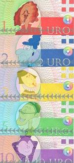 Nederland reclamebiljetten euro set (5 stuks)