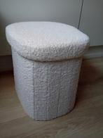 Boucle-Teddy Poef, Huis en Inrichting, Banken | Voetenbanken en Poefen, Minder dan 50 cm, Rond, Minder dan 50 cm, Ophalen of Verzenden